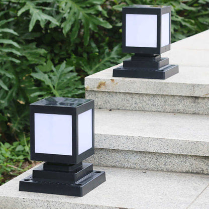 BowLift | Solar LED garden lantern in square design – decorative outdoor lighting for paths and terrace