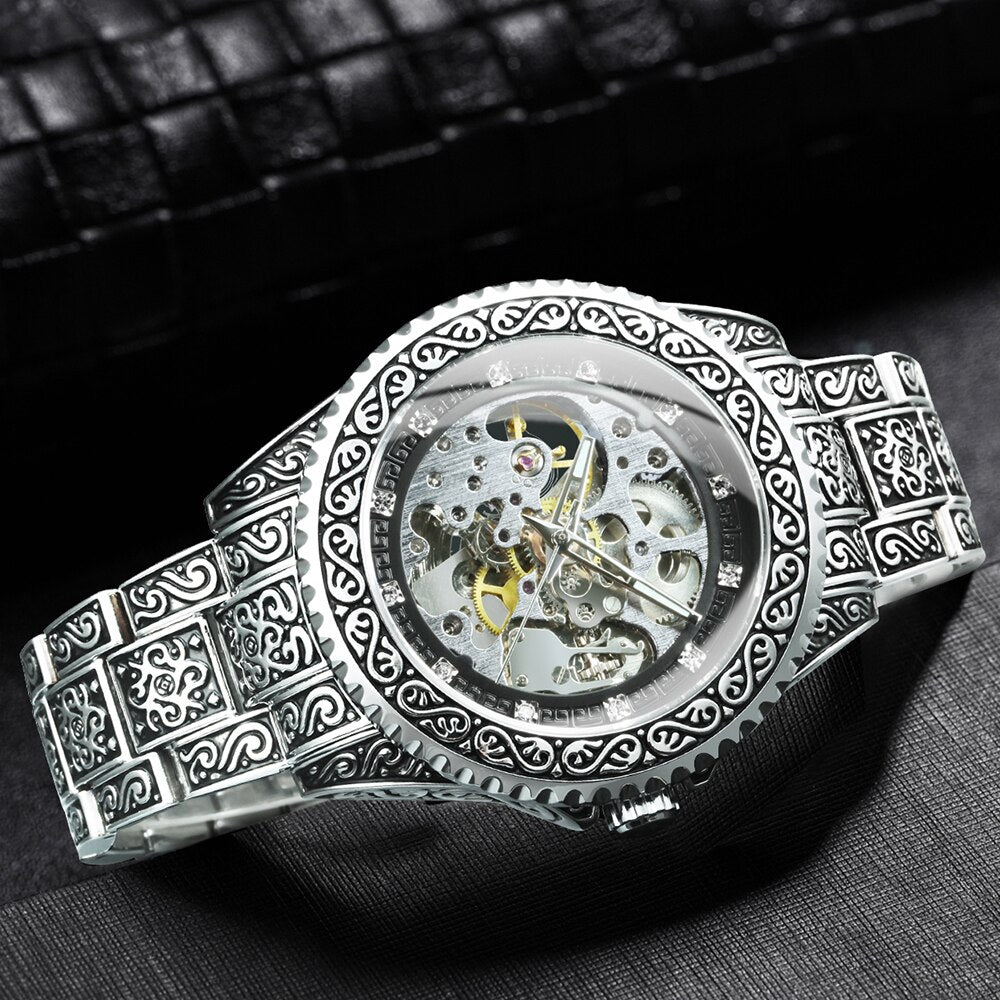 BowLift | Retro Lux Hand-Engraved Automatic Mechanic Watch