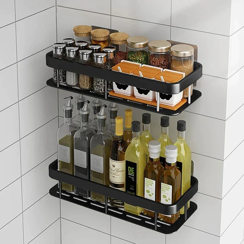 BowLift | Stylish & Practical No-Drill Shower Corner Shelf – Space-Saving Bathroom Storage Rack