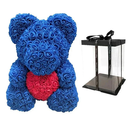 BowLift | Rose Teddy Bear with Handmade Foam Roses – 40cm