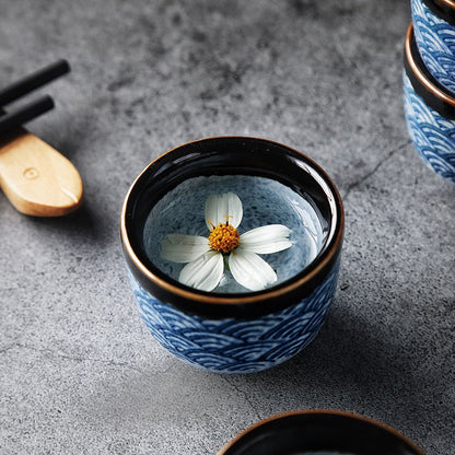 Skanto | Japanese Style Sake Set, Warm Chinese Wine Set, Handmade Ceramic Sake Set for Women