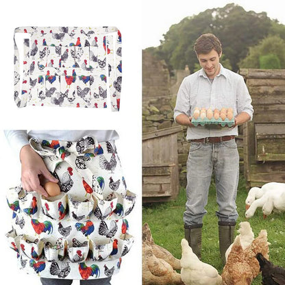 Skanto | Skanto Egg Collecting Harvest Apron - Farm & Garden Apron with Pockets for Chicken, Duck & Goose Eggs