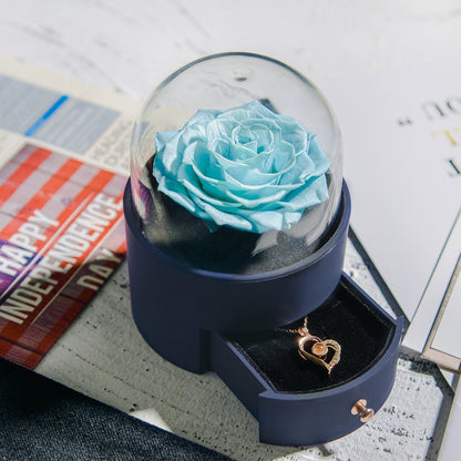Skanto | Natural Eternal Rose Necklace Jewelry Box