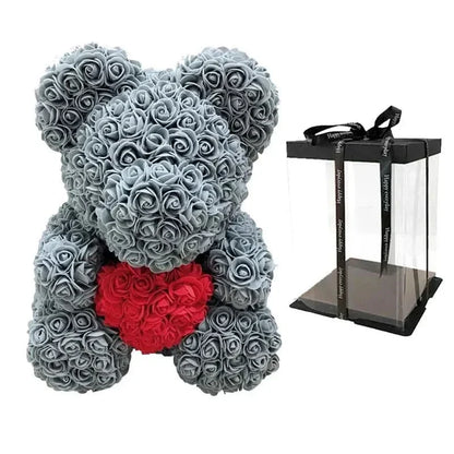 BowLift | Rose Teddy Bear with Handmade Foam Roses – 40cm