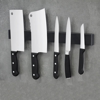 Skanto | Magnetic K Knife Holder – Wall-Mounted Black Steel Storage