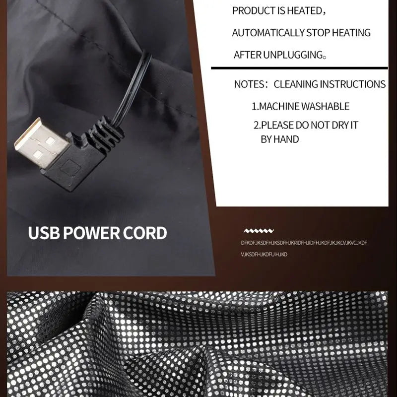 BowLift | Heated jacket with 9 heating zones | USB heat jacket for women & men | Graphene heating technology for outdoor, camping & sports | ThermoVenture
