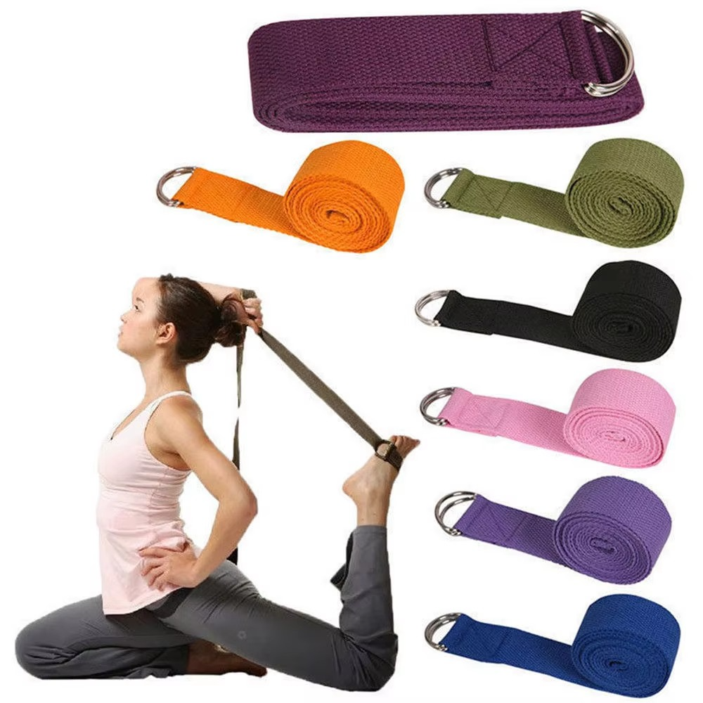 BowLift | Premium Cotton Yoga Strap with Adjustable D Ring Buckle for Stretching and Pilates