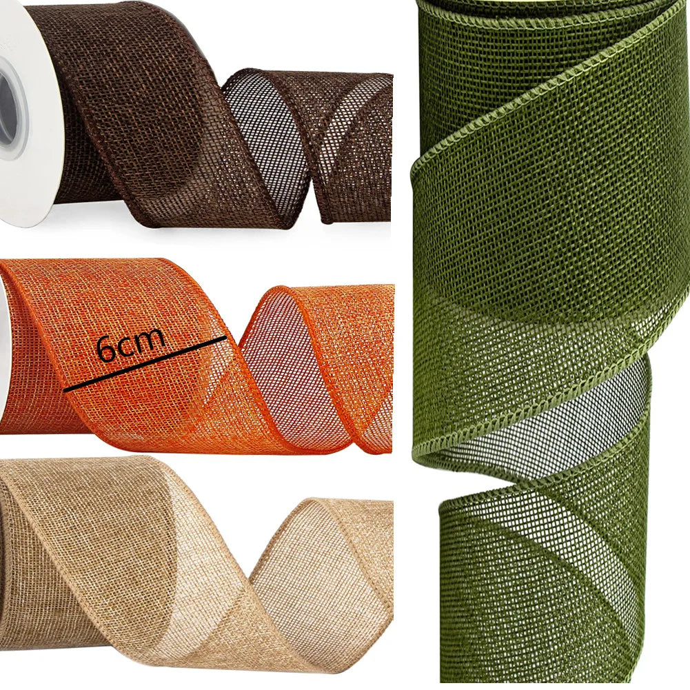 Skanto | 3M Rustic Jute Ribbon – 60mm Wide Gift Ribbon for DIY, Christmas & Weddings
