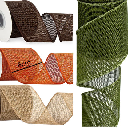 Skanto | 3M Rustic Jute Ribbon – 60mm Wide Gift Ribbon for DIY, Christmas & Weddings