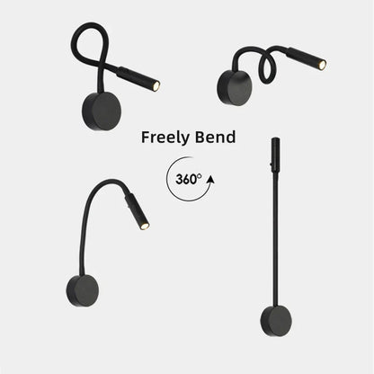 Karnz | Modern Flexible LED Reading Wall Lamp with Switch for Bedroom and Study - 1W/3W