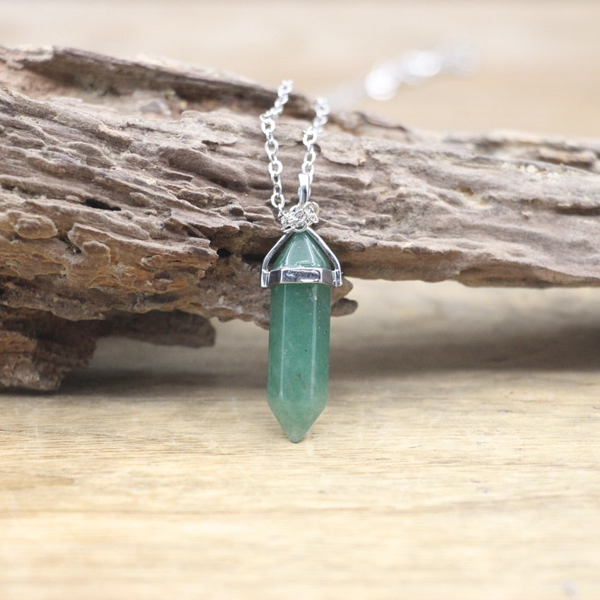 Skanto | Hexagon Natural Stone Chakra Necklace