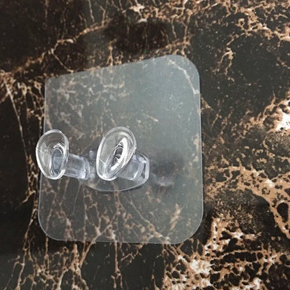 Skanto | Clear Adhesive Wall Hook for Pictures - Screw Hook with Wall Screw Adhesive Tape - Door and Wall Hook