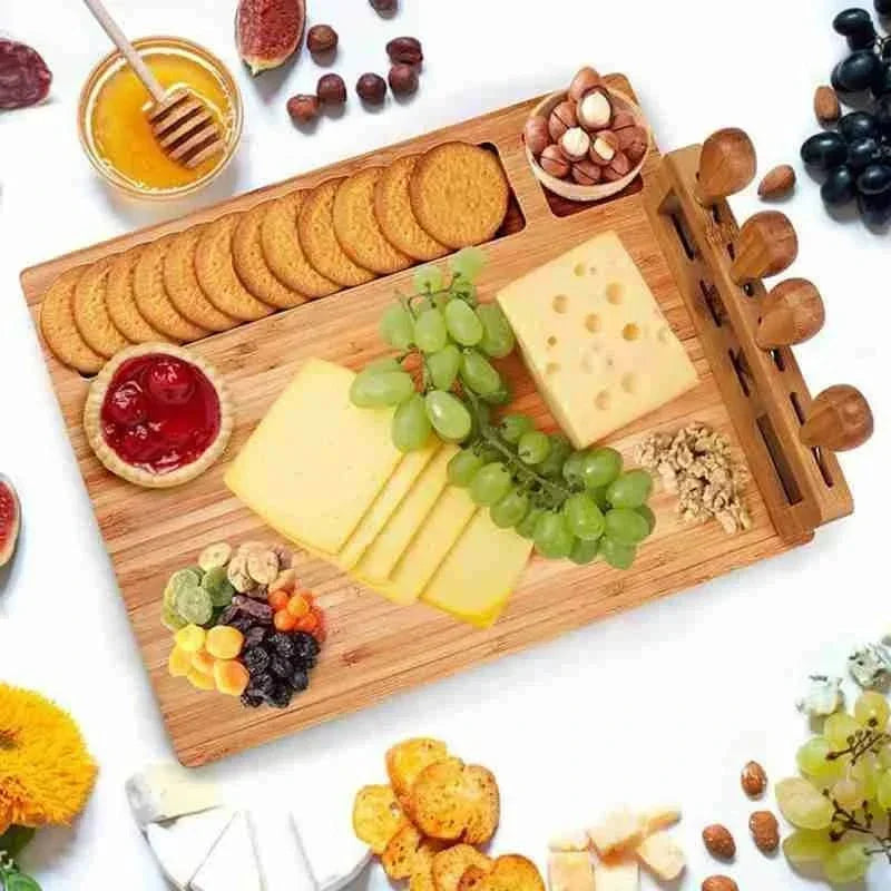 Skanto | CheeseLux – Premium Bamboo Cheese Board Set