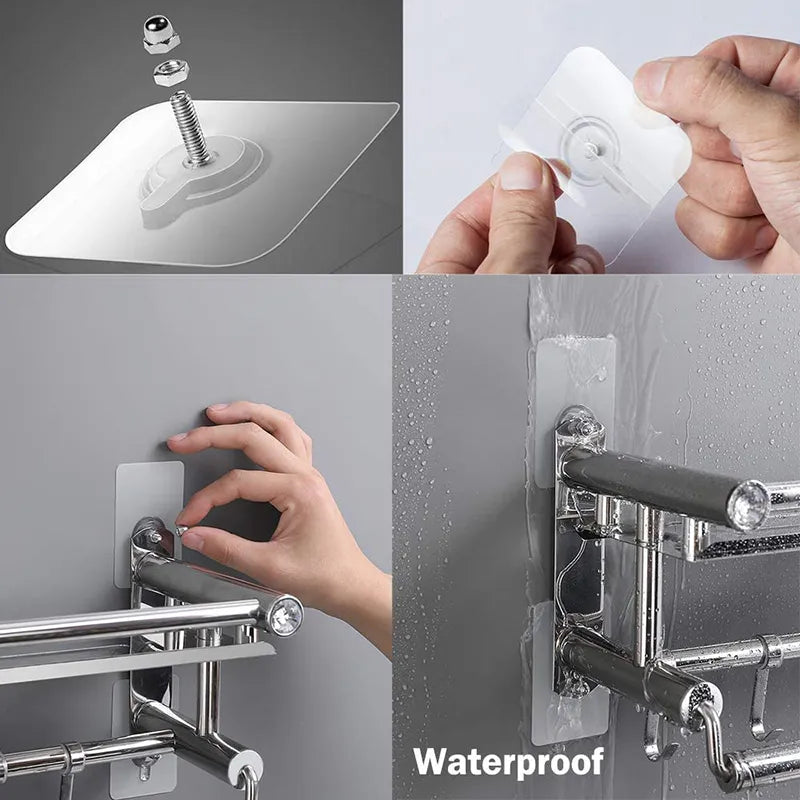 Skanto | Clear Adhesive Wall Hook for Pictures - Screw Hook with Wall Screw Adhesive Tape - Door and Wall Hook