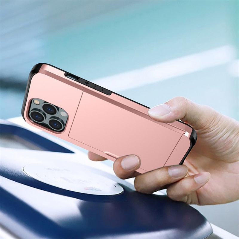 Skanto | Business Armor Slide Wallet iPhone Case