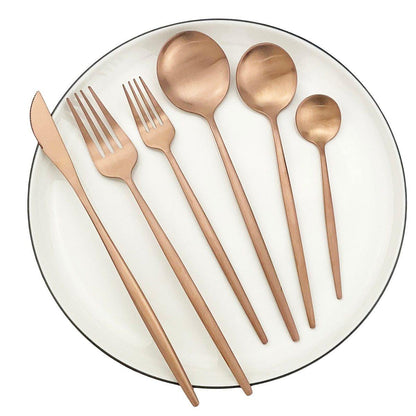 Skanto | Minimalist 36-Piece Stainless Steel Cutlery Set: Elegance and Durability