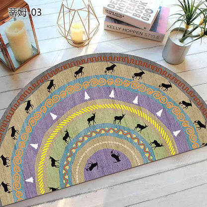 Bohemian Non-Slip Half-Moon Doormat