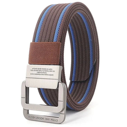 Kalsten | Unisex Canvas Belt – Double Metal Ring Buckle, Adjustable