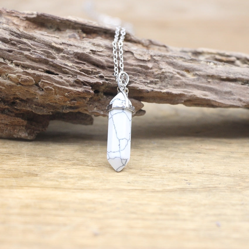 Skanto | Hexagon Natural Stone Chakra Necklace