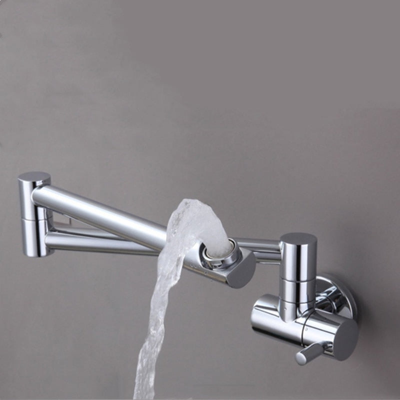 Skanto | Wall-Mounted Foldable Chrome Pot Filler Faucet