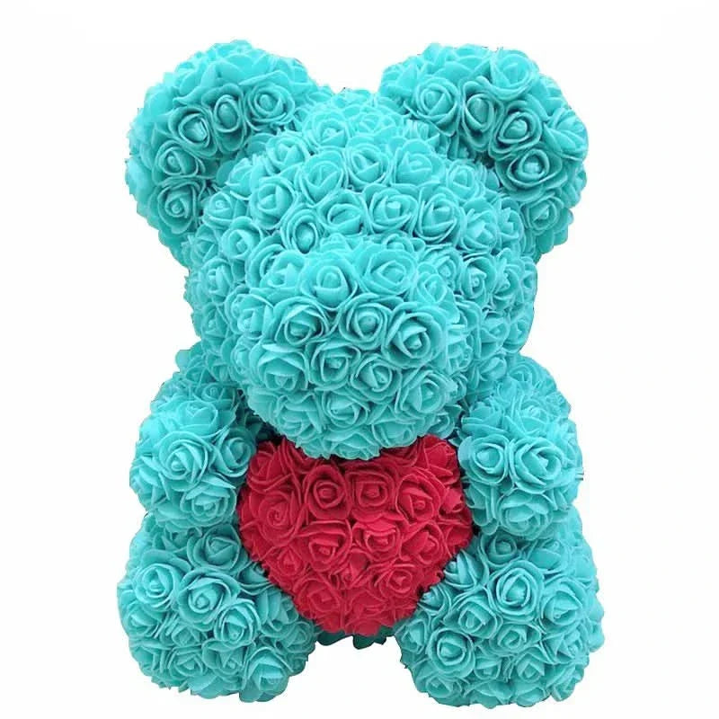 BowLift | Rose Teddy Bear with Handmade Foam Roses – 40cm