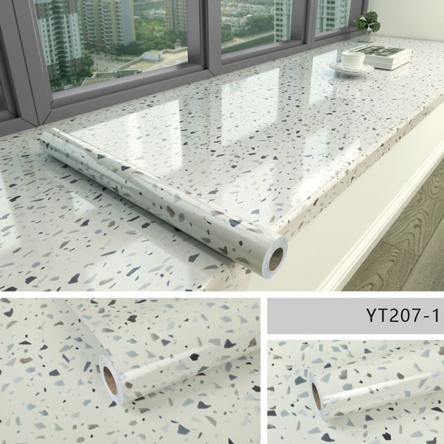 Marble Effect Self-Adhesive Waterproof Wallpaper | Skanto