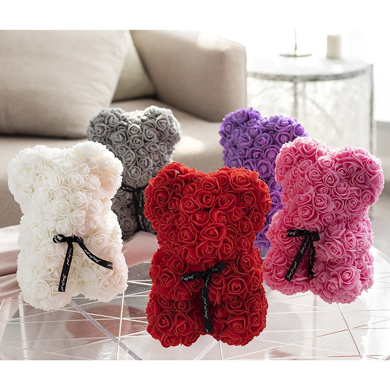 BowLift | Artificial Rose Flowers Teddy Bear