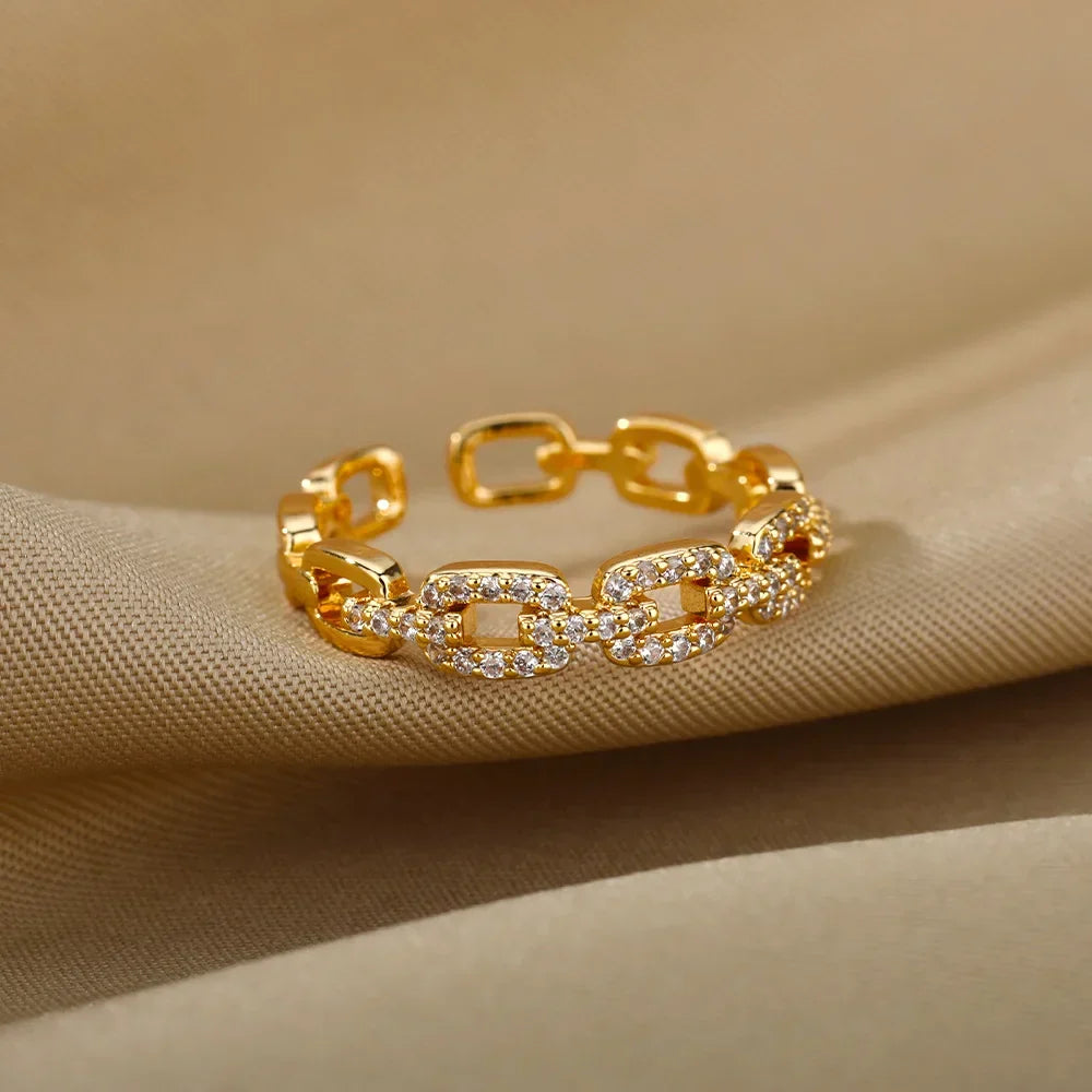 BowLift | Adjustable Diamond Chain Link Ring