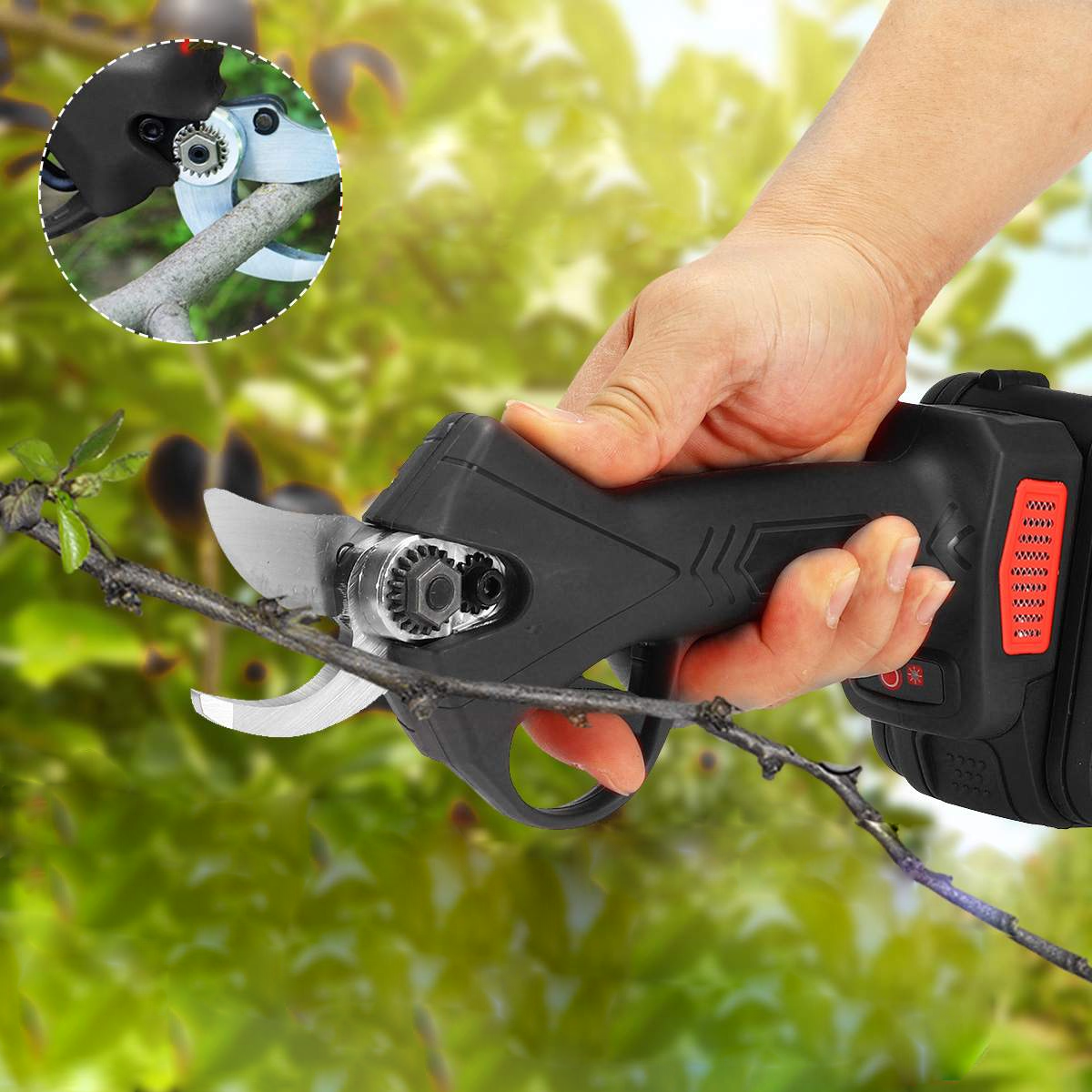 Skanto | Electric Pruning Shears – 21V Cordless Garden Trimmer with Precision Steel Blade
