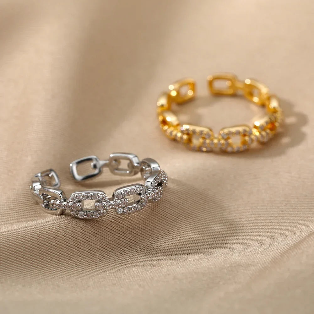 BowLift | Adjustable Diamond Chain Link Ring