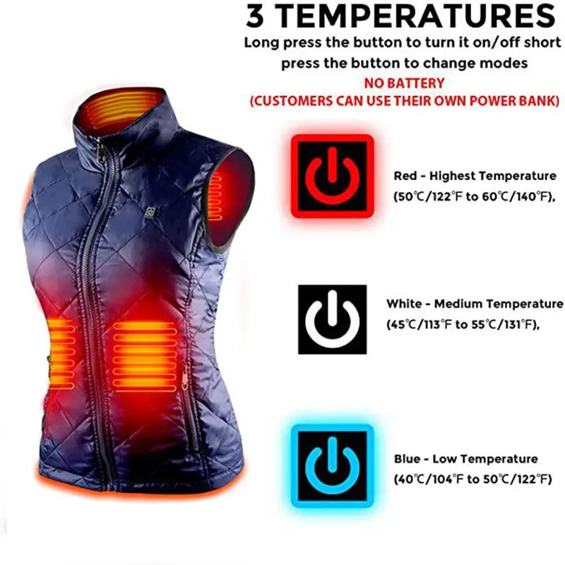 Skanto | ThermaBelle Women's Heated Vest | USB Heated Vest with Infrared Technology | Temperature Regulating & Lightweight | Ideal for Fall & Winter