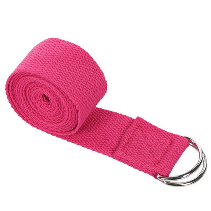 BowLift | Premium Cotton Yoga Strap with Adjustable D Ring Buckle for Stretching and Pilates