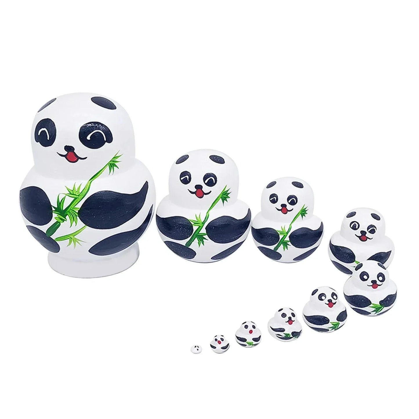 10-Piece Wooden Russian Matryoshka Doll Set for Cultural Decor and Gifts