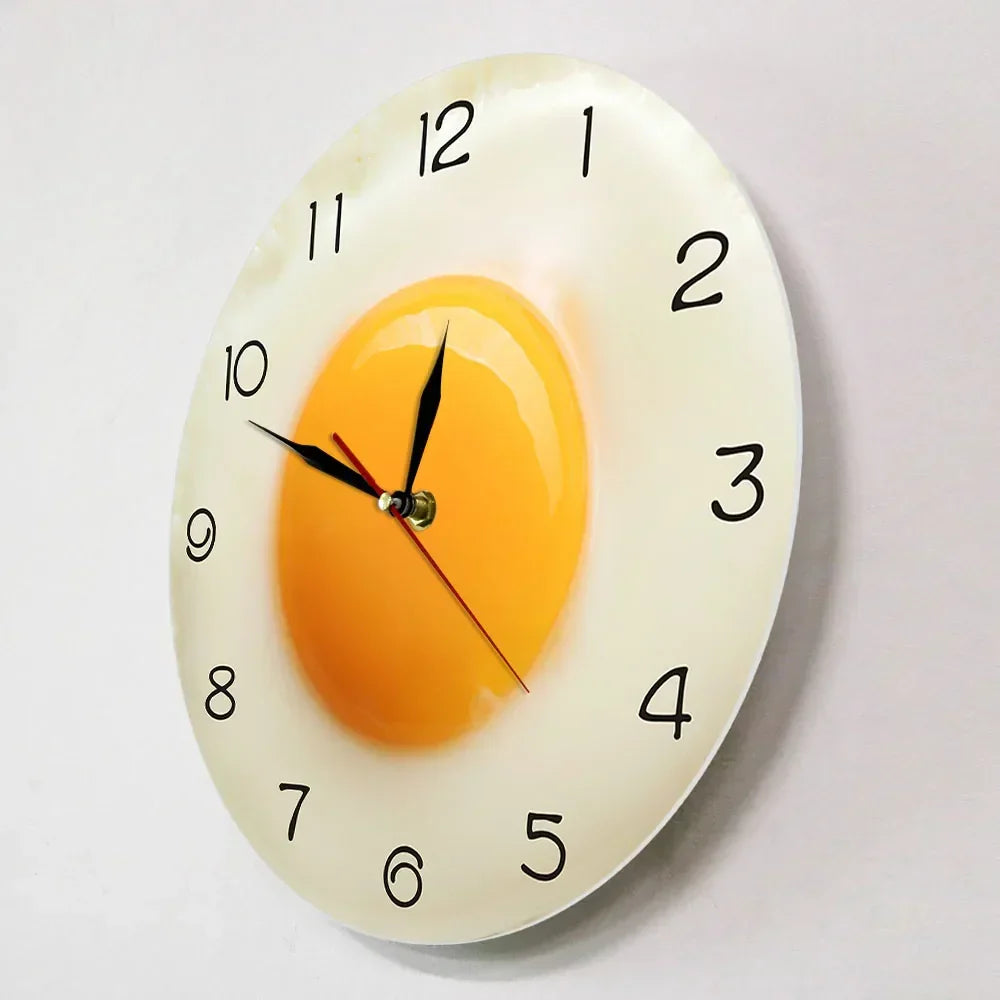 Frendorf | Wall Clock in Fried Egg Design | Humorous Modern Wall Decoration