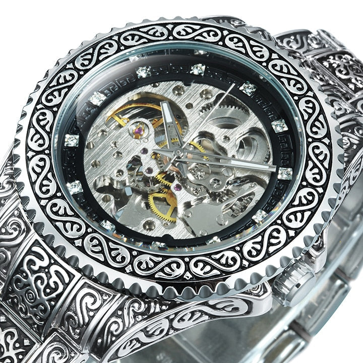 BowLift | Retro Lux Hand-Engraved Automatic Mechanic Watch