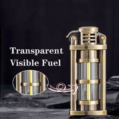 Transparent Windproof Metal Kerosene Flame Fusion Lighter | Kalsten