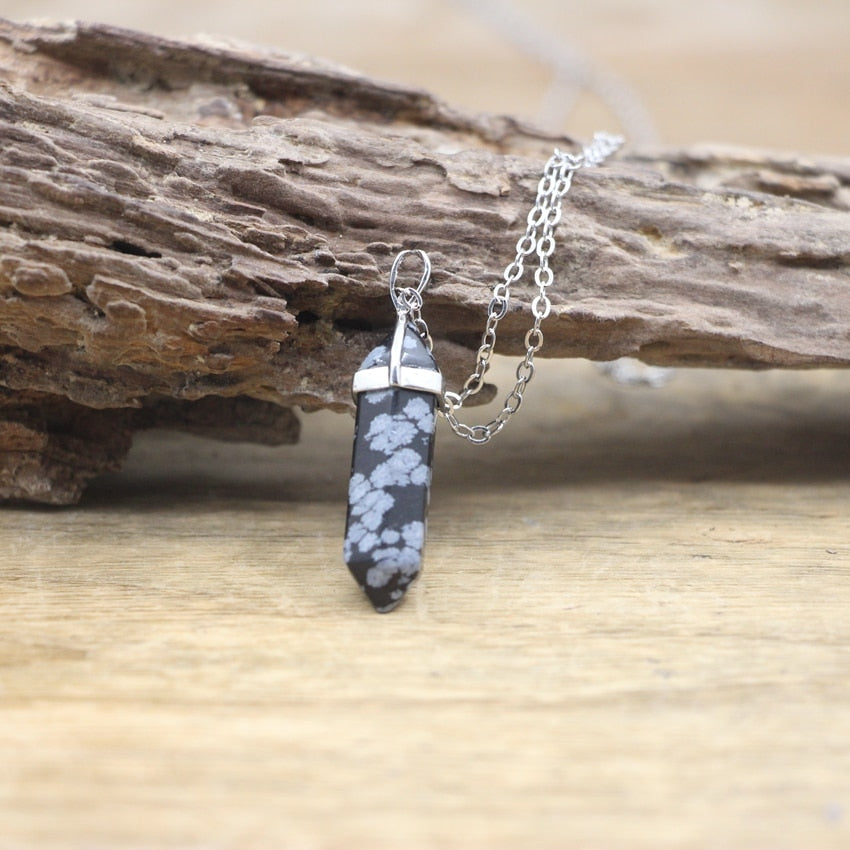 Skanto | Hexagon Natural Stone Chakra Necklace
