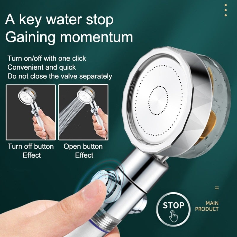 Skanto | Ober® Water-Saving Flow 360° Swivel High-Pressure Shower, with Luxury Packaging