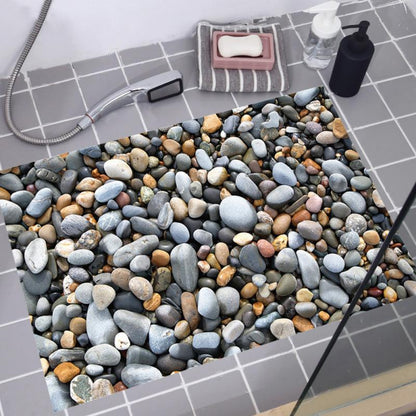 BowLift | 3D Stone Surface Bathroom Floor Stickers