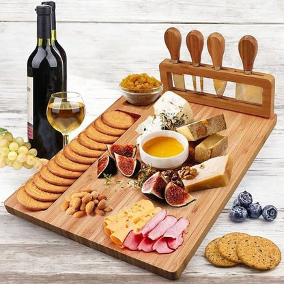 Skanto | CheeseLux – Premium Bamboo Cheese Board Set