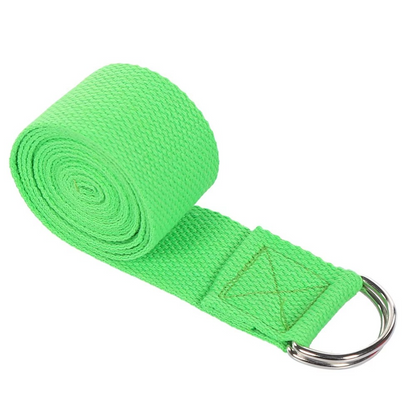 BowLift | Premium Cotton Yoga Strap with Adjustable D Ring Buckle for Stretching and Pilates