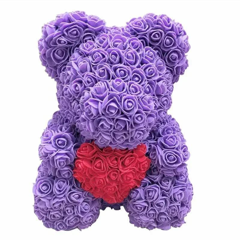 BowLift | Rose Teddy Bear with Handmade Foam Roses – 40cm