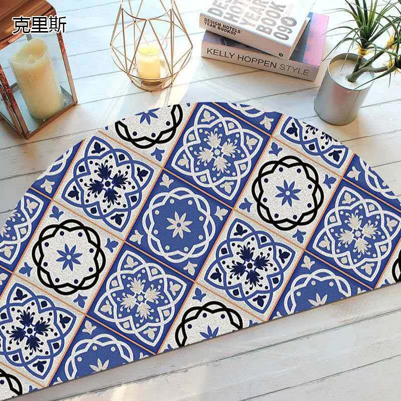 Bohemian Non-Slip Half-Moon Doormat