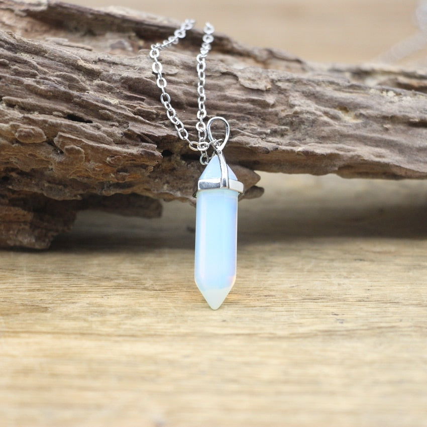 Skanto | Hexagon Natural Stone Chakra Necklace