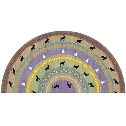 Bohemian Non-Slip Half-Moon Doormat