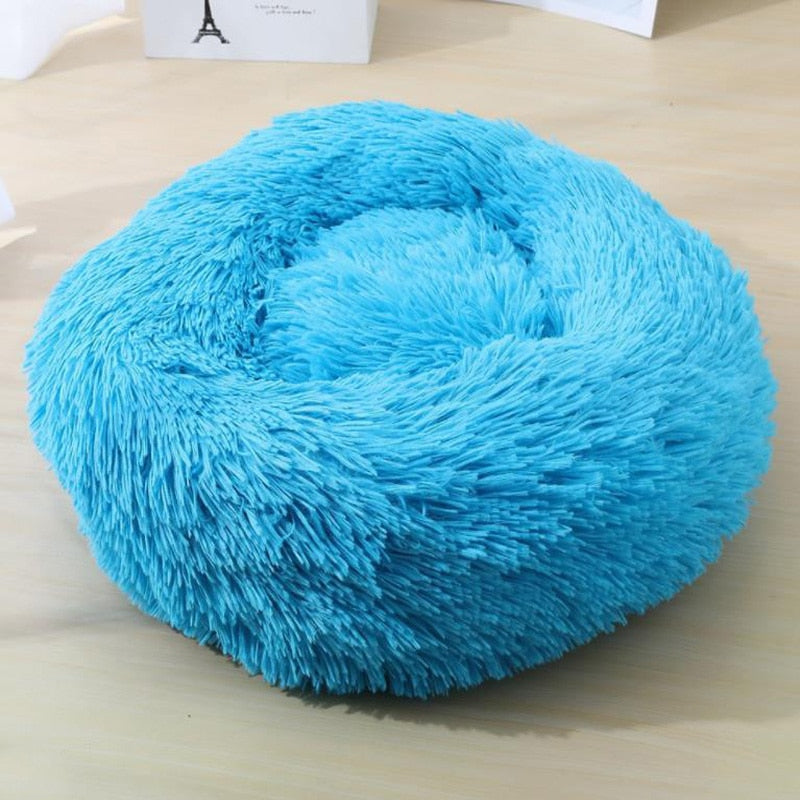 Brehn | Round Plush Calming Donut Dog Bed for Small to Large Dogs