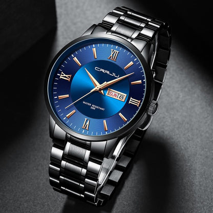 Skanto | Men's Stainless Steel Waterproof Sport Quartz Watch