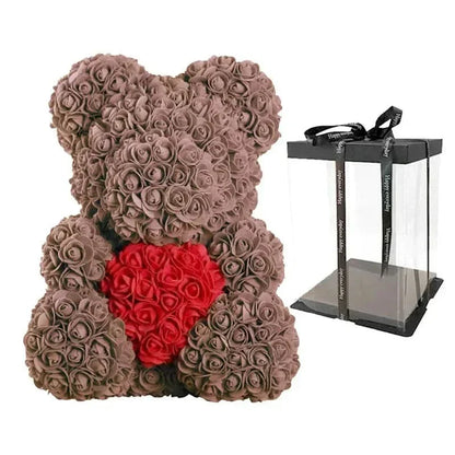 BowLift | Rose Teddy Bear with Handmade Foam Roses – 40cm