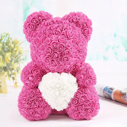 BowLift | Rose Teddy Bear with Handmade Foam Roses – 40cm