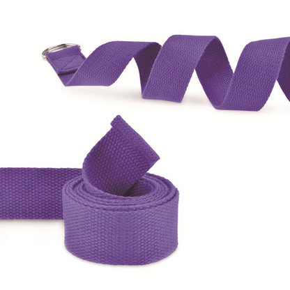 BowLift | Premium Cotton Yoga Strap with Adjustable D Ring Buckle for Stretching and Pilates